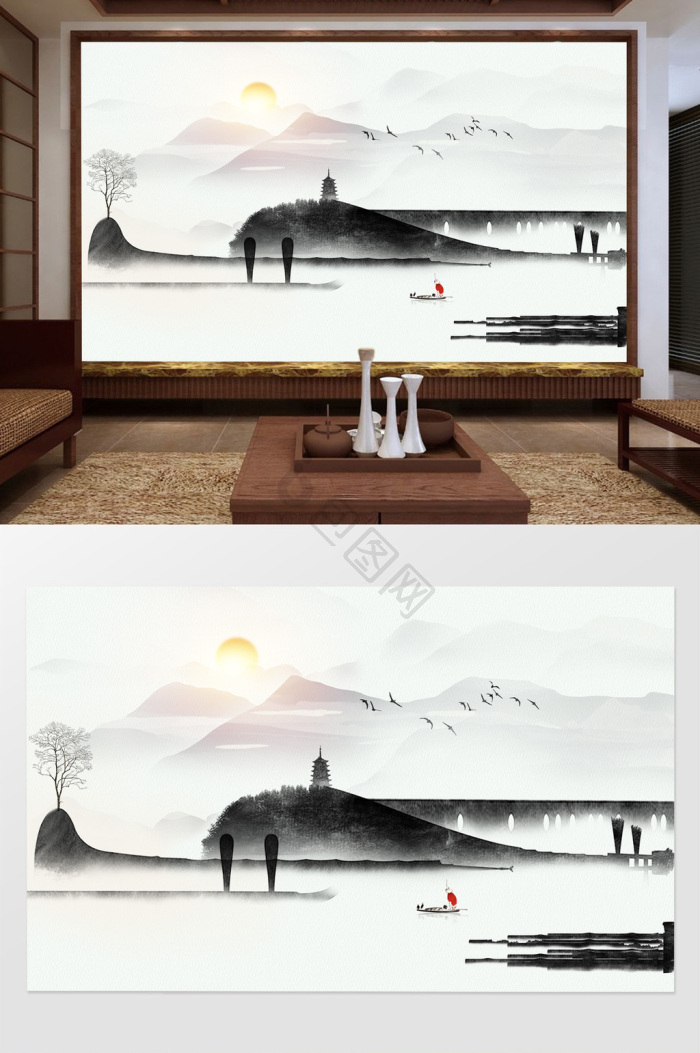 禅意山水图片-禅意山水素材免费下载-包图网