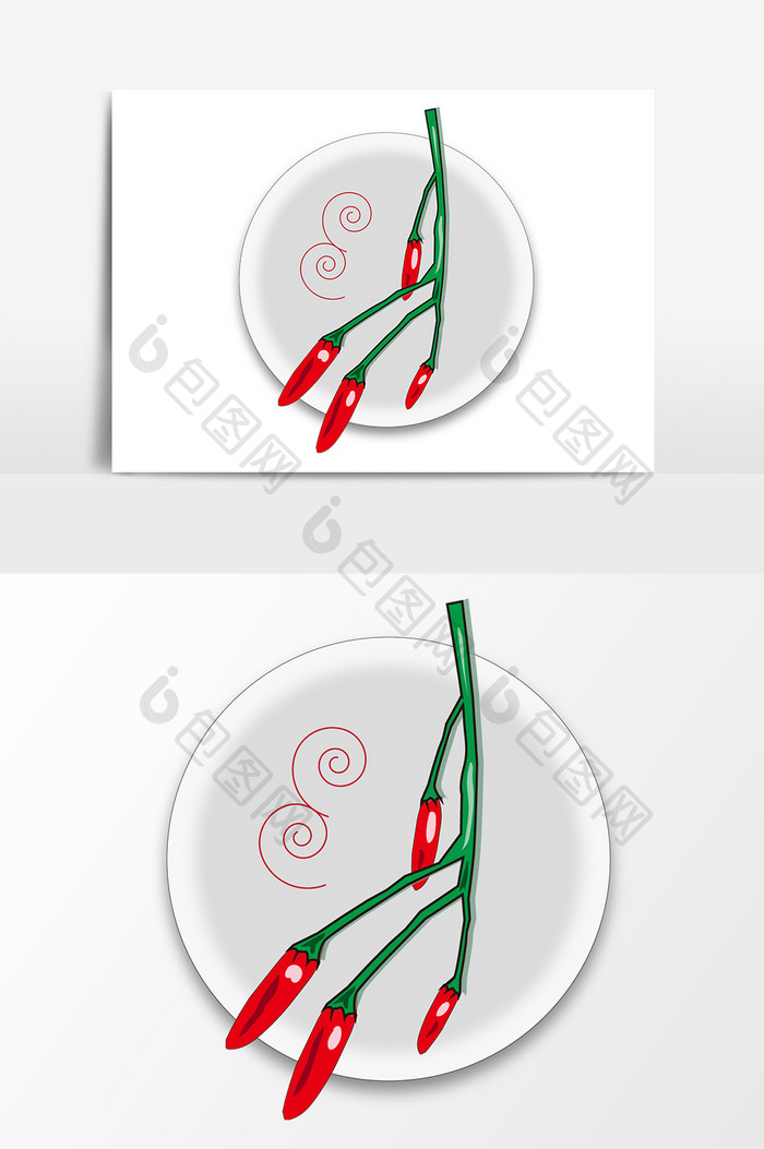 创意红色辣椒元素