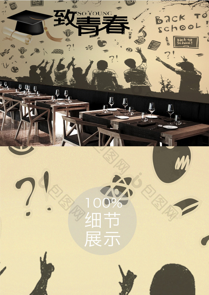 复古怀旧年代感致青春工装墙】图片下载-包图网