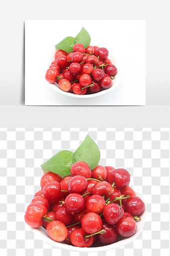 新鲜樱桃png素材图片
