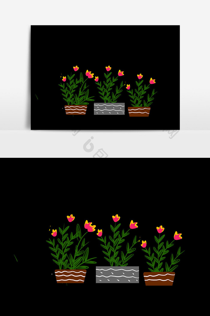 花卉植物插画设计