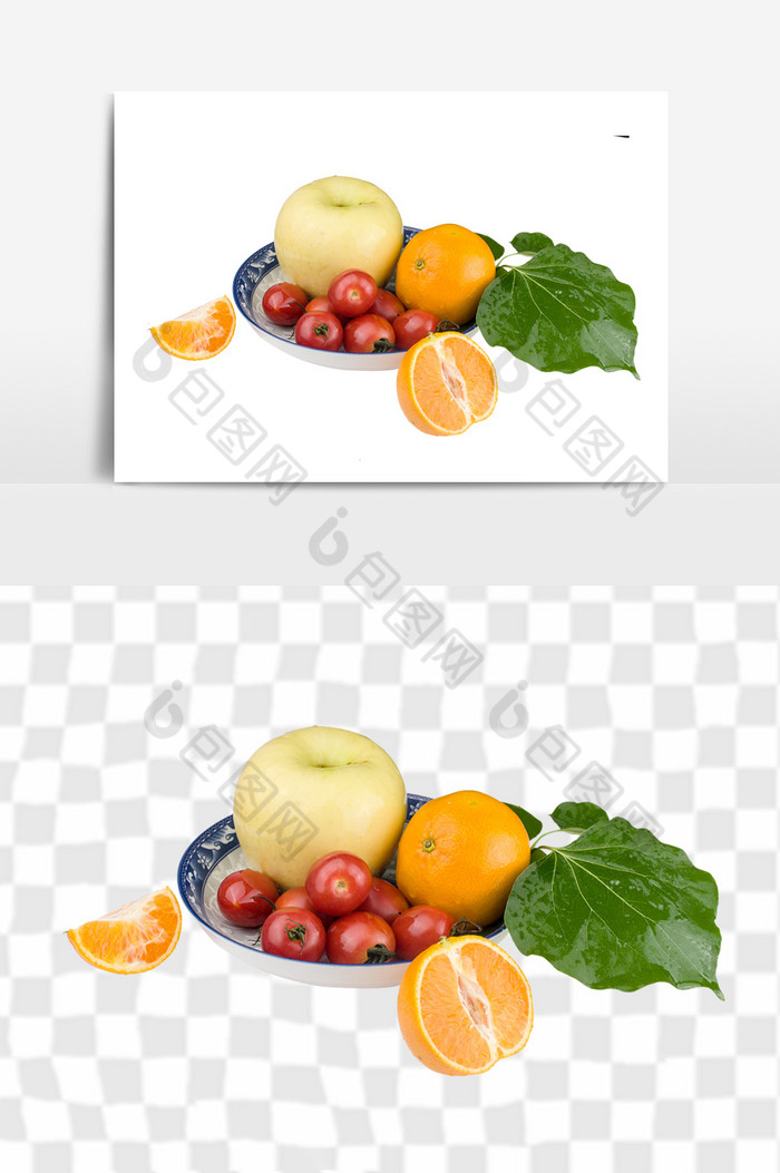 黄色水果元素图片
