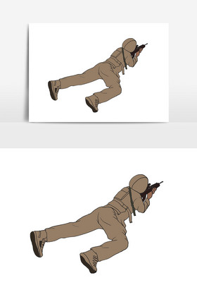 趴着的动势特种兵