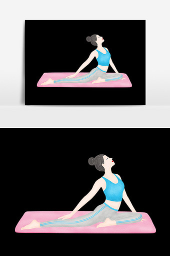 瑜伽锻炼美女素材图片