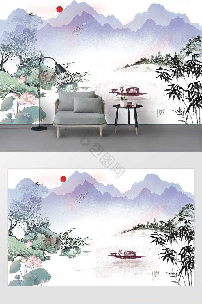山水风景画图片-山水风景画素材免费下载-包图网