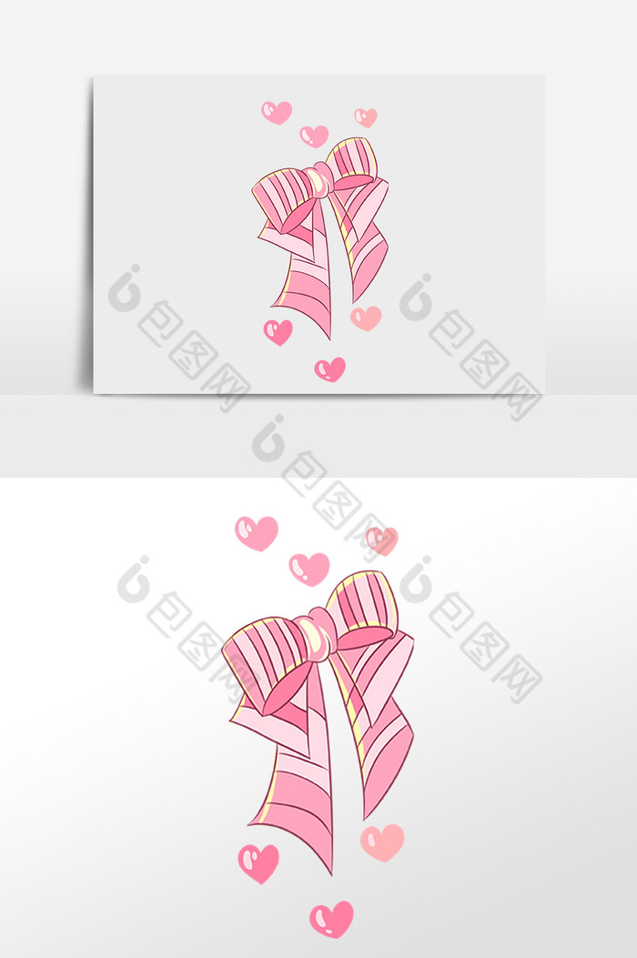 蝴蝶结插画图片