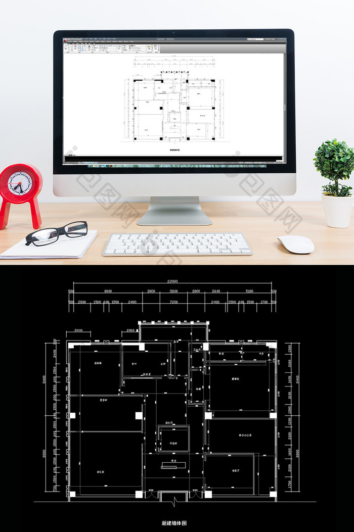 建筑劳务公司户型CAD图纸
