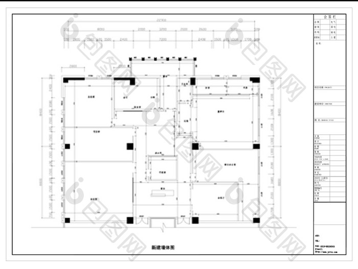 建筑劳务公司户型CAD图纸