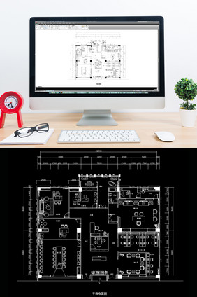 建设单位办公室CAD图纸