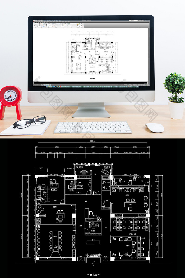 建设单位办公室CAD图纸