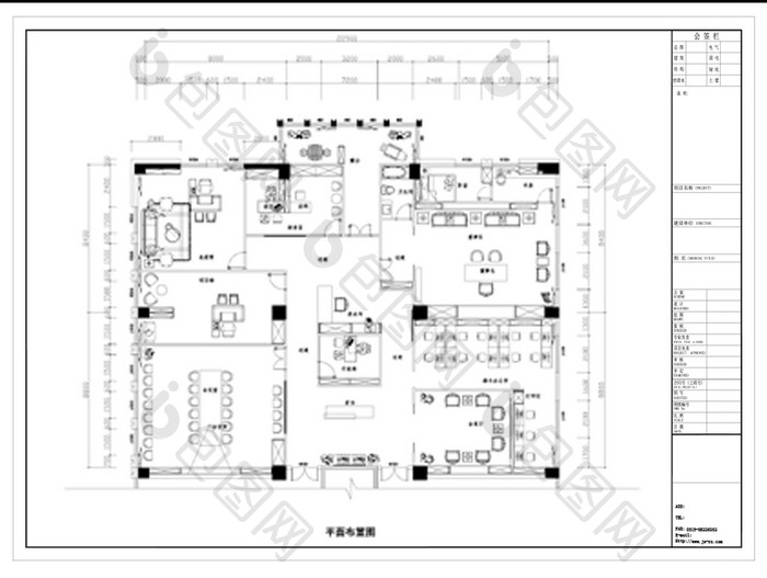 建设单位办公室CAD图纸