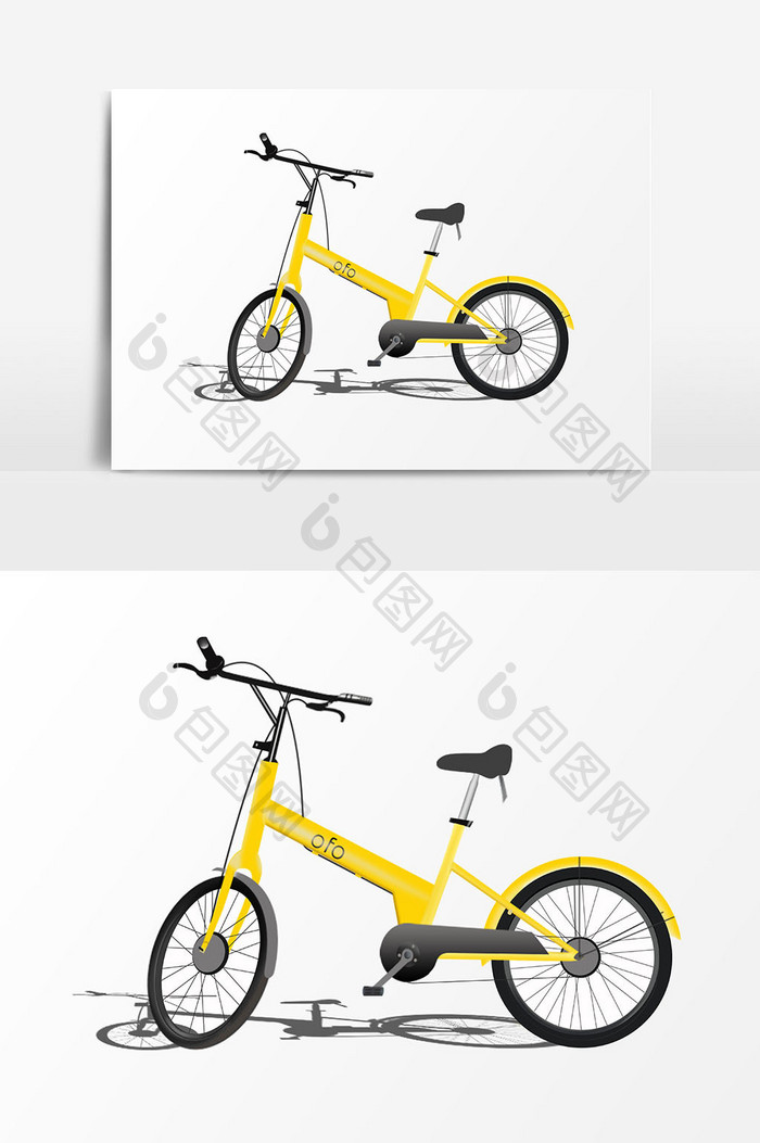 卡通自行车设计元素