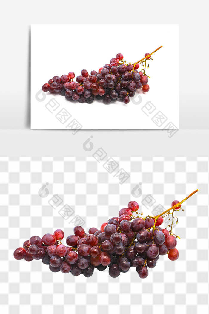 新鲜水果红葡萄psd素材