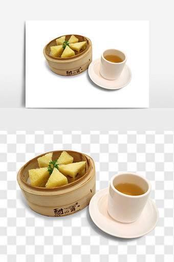 粤菜黄金糕美食食品元素图片