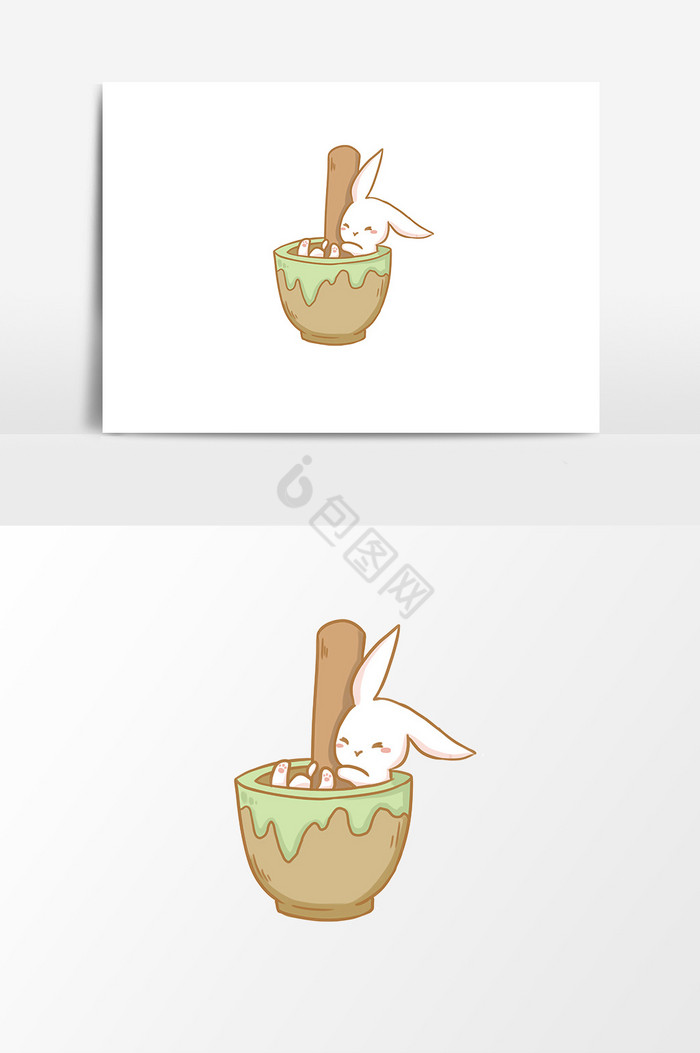 玉兔柱子碗图片