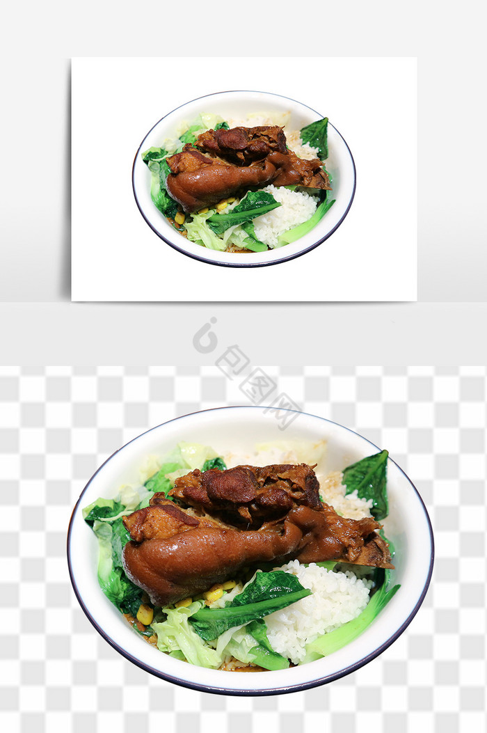 闽南特色猪脚饭食品图片