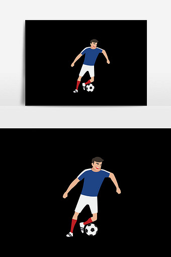 世界杯素材足球比赛插画图片