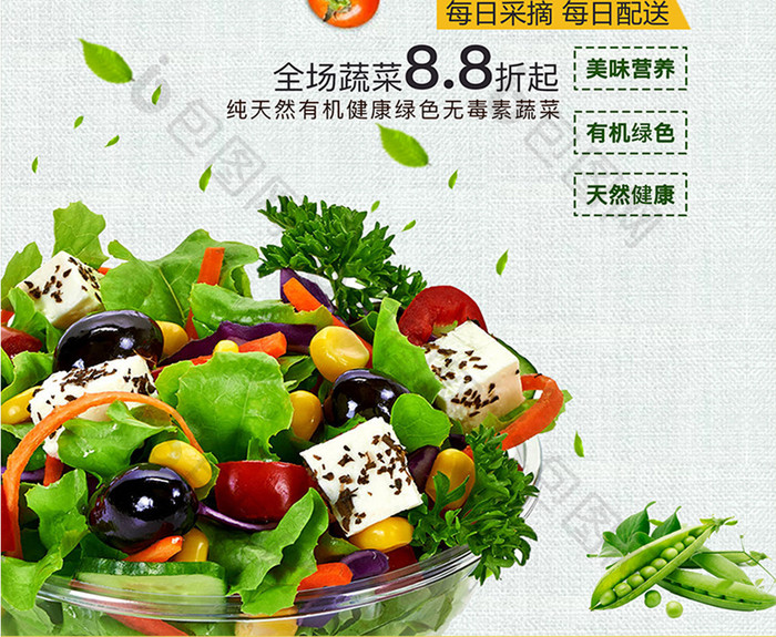 新鲜蔬菜天天特价海报