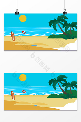 夏日旅游设计背景图图片