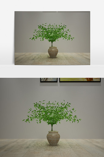 绿色植物3D模型图片