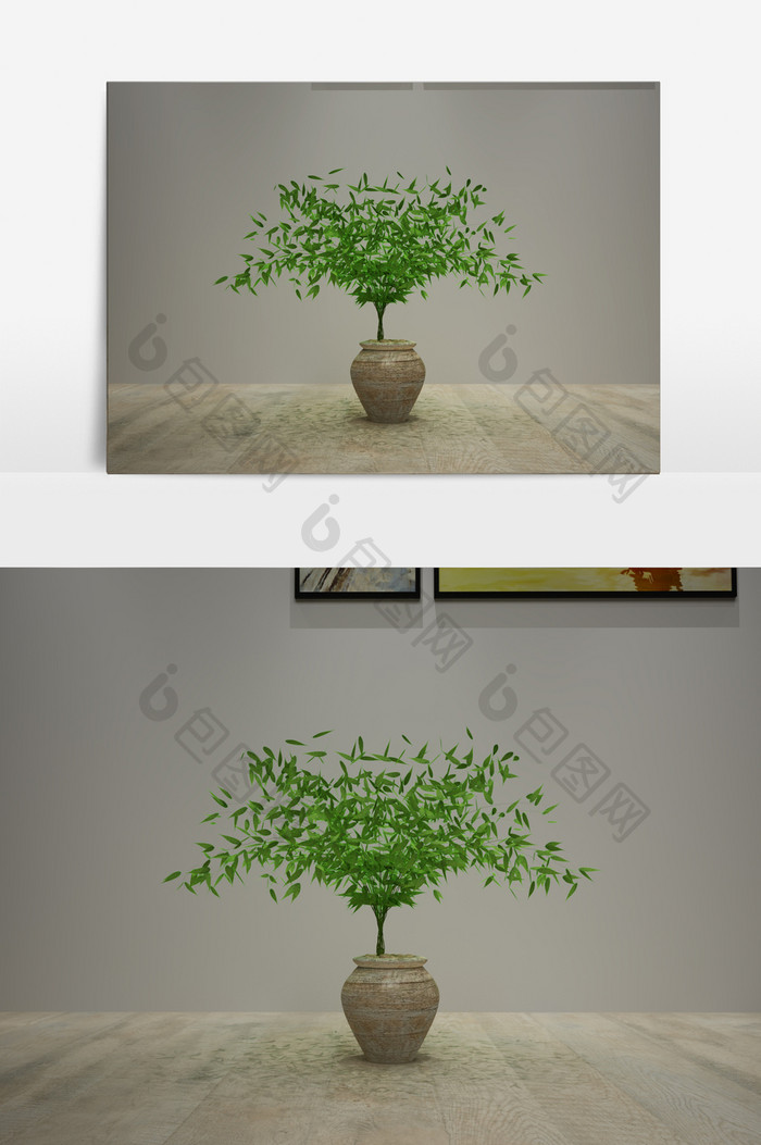 绿色植物3D模型