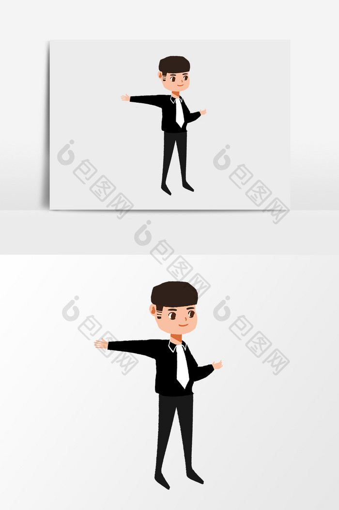 可爱卡通西装男人 图片下载 包图网