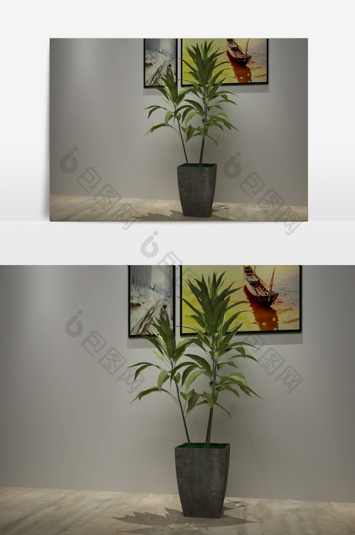 室内植物定制模型