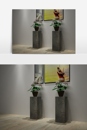 鲜花植物3D模型