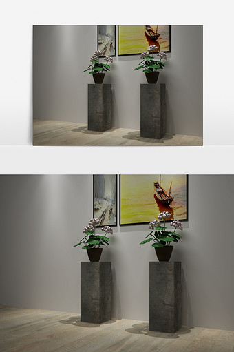 鲜花植物3D模型图片