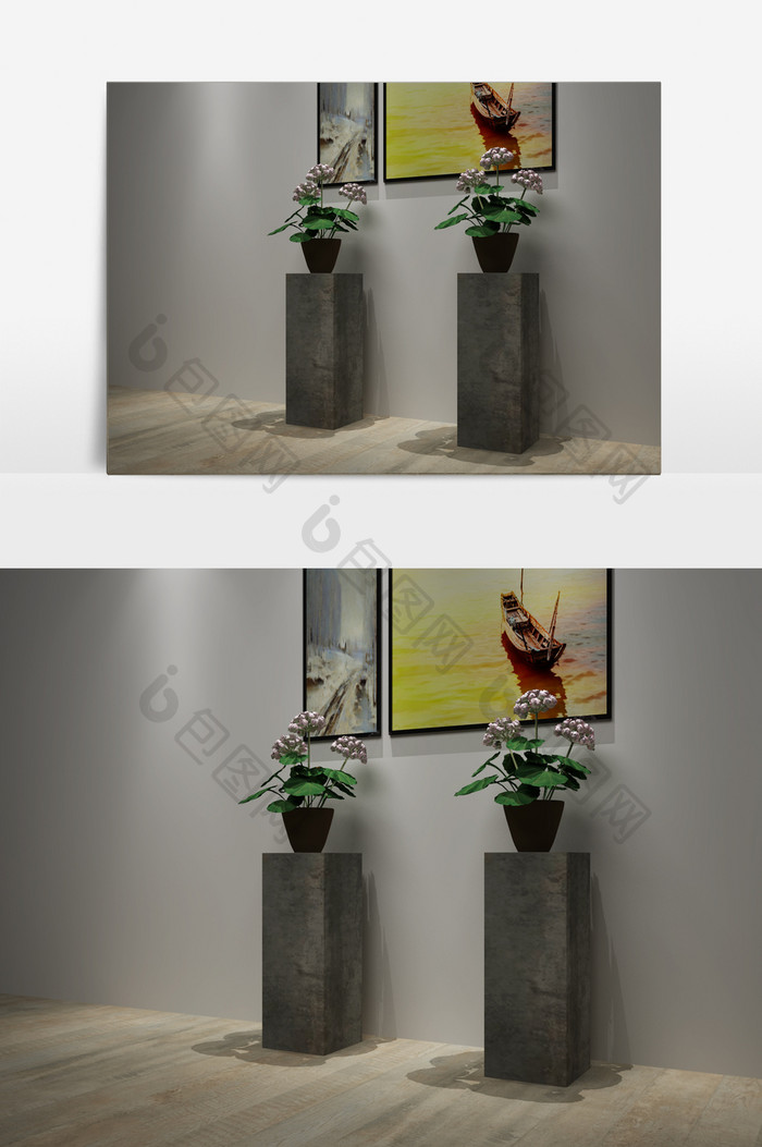 鲜花植物3D模型