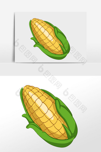 手绘玉米棒子插画元素图片