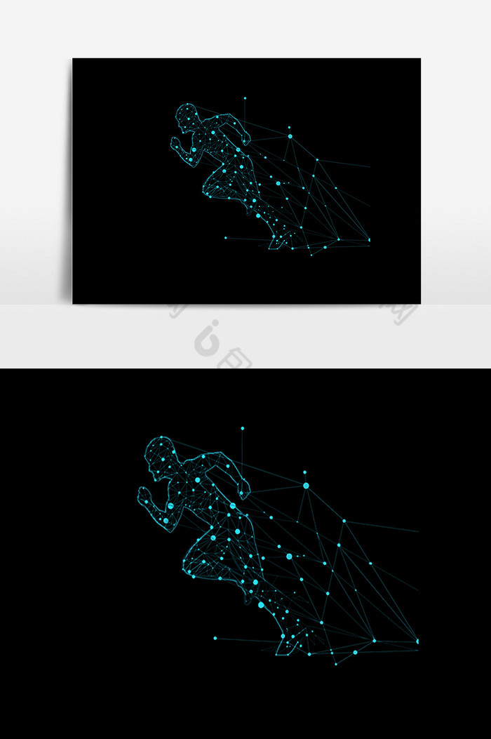 点线人物科技蓝色图片