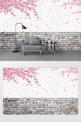 现代时尚唯美花卉植物电视背景墙图片