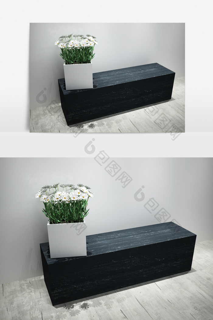 室外绿色花草植物3D模型