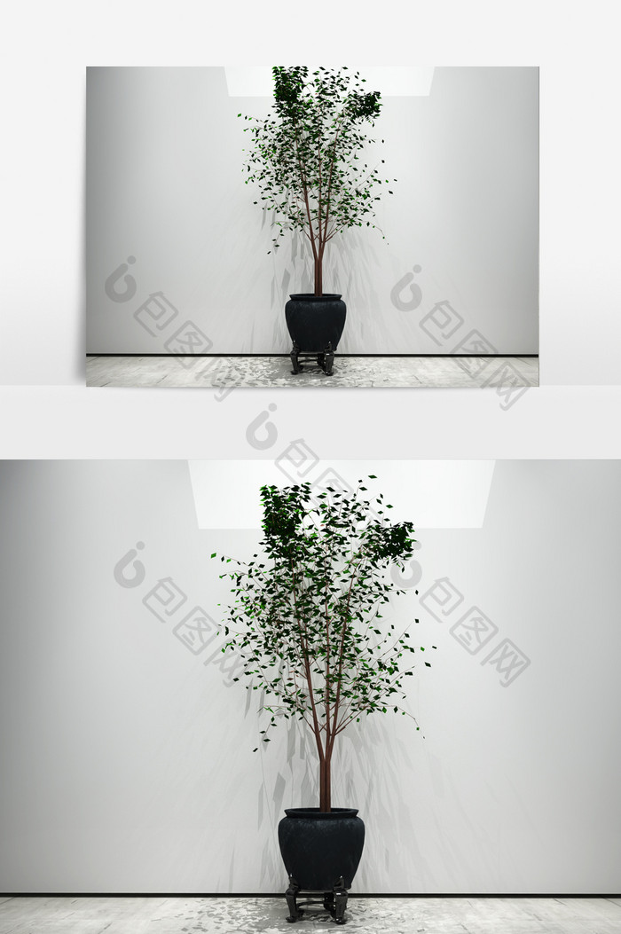 室外绿色花草植物3D模型