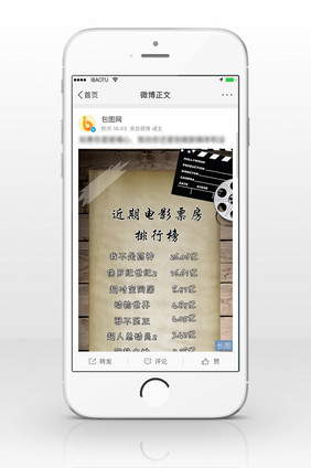 复古中国风电影票房排行榜信息长图