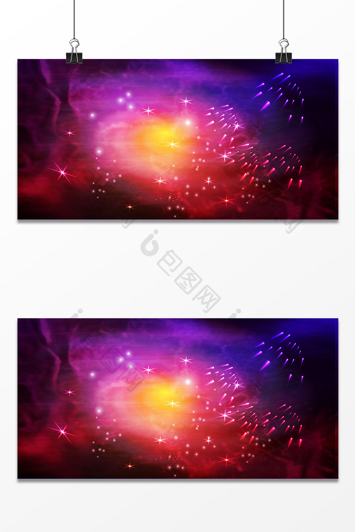 酷炫紫色火焰山设计背景图