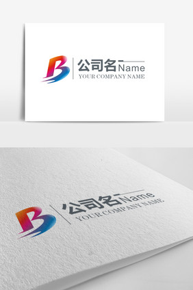 大气时尚B字母logo标志