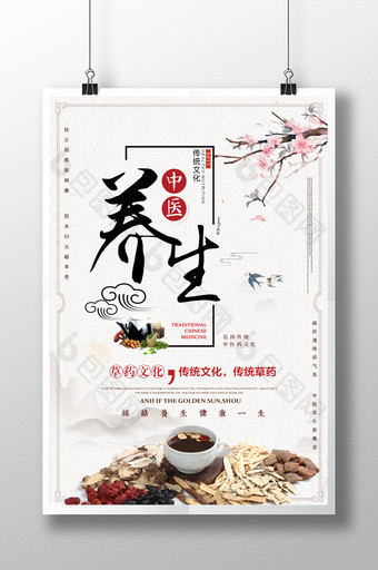 传统文化中国风中医养生宣传海报图片