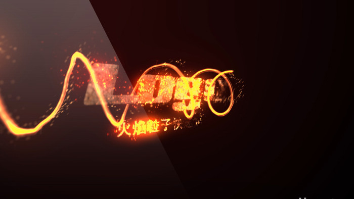 螺旋光线粒子火焰动画logo片头AE模板