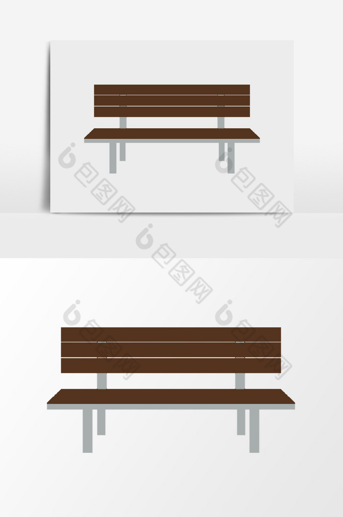 木椅子模型公园椅长椅休闲椅子图片