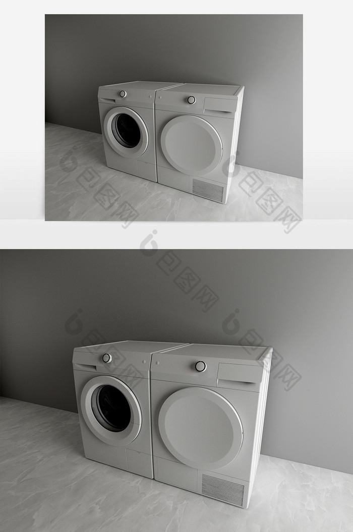 白色家电洗衣机模型