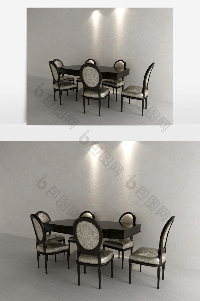 新古典风格餐桌组合