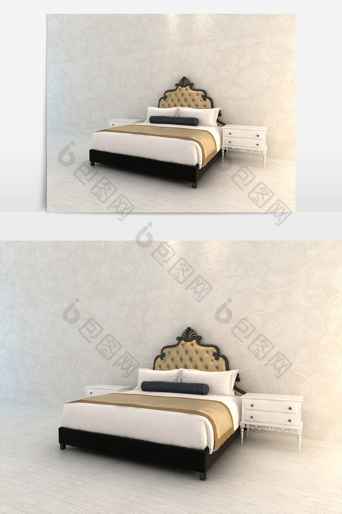 美式复古的风格双人床