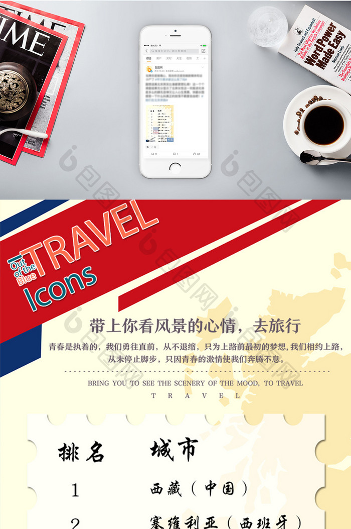 质感时尚旅游城市排行榜信息长图