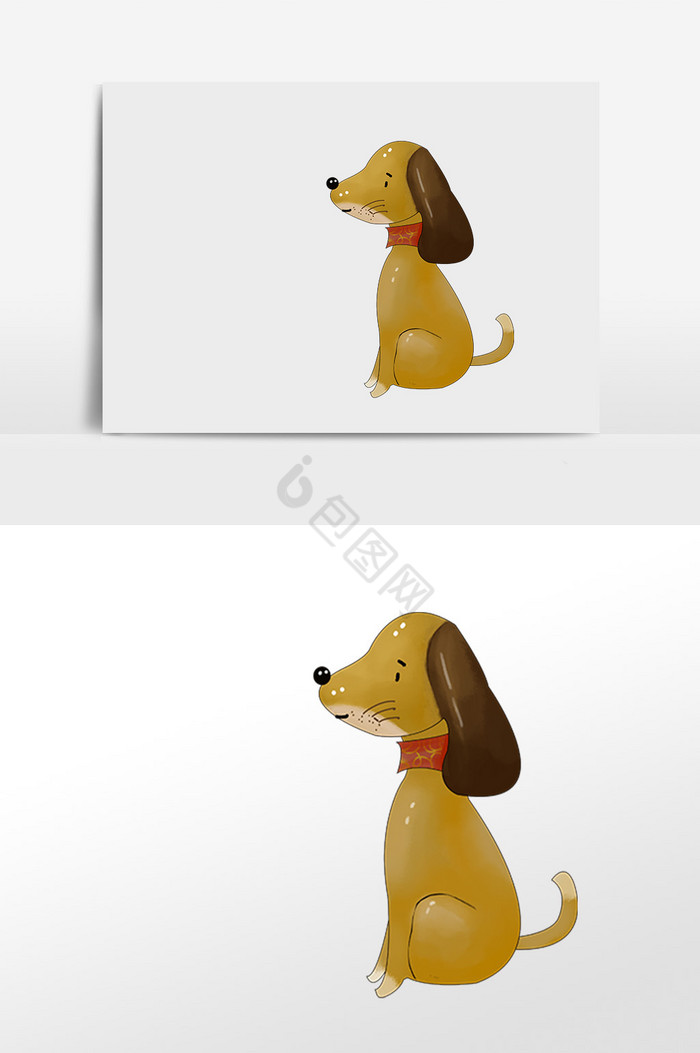 小狗插画图片