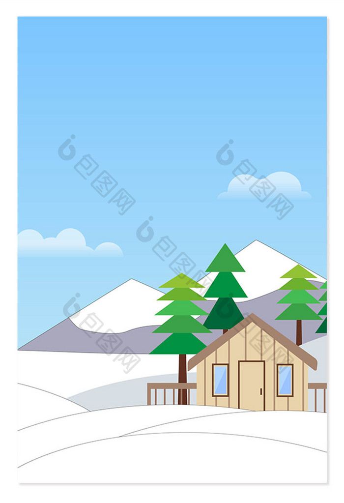 植物树木房子psd【背景免费下载】-包图网