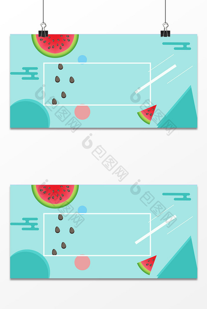西瓜饮品促销设计背景图
