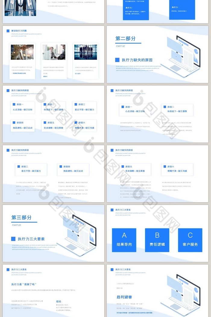 执行力提升团队精神企业文化员工PPT模板