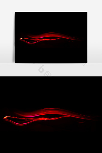 红色飘逸设计元素图片